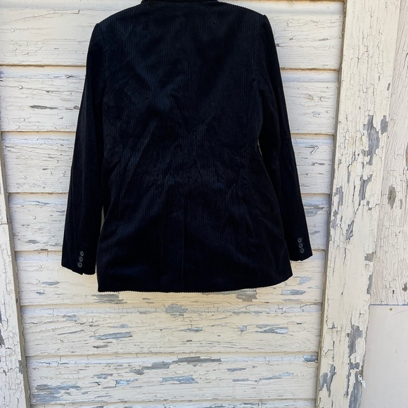 Banana Republic Clio Corduroy Black Work Blazer Career Casual Chic Jacket 10 H - Picture 8 of 9
